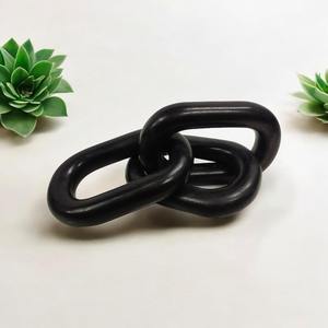 โซ่ไม้สีดำตกแต่งด้วยวัสดุธรรมชาติ  แบบ 5 ข้อต่อ  งานประติมากรรมโซ่ไม้แบบปม สำหรับตกแต่งโต๊ะบ้านสไตล์โมเดิร์นรัสติก - Product Image 1