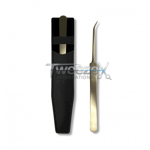 Pince à épiler Tweezex International en acier inoxydable de qualité supérieure, logo personnalisé pour les extensions de cils professionnelles, outil de beauté de précision - Product Image 1