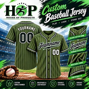 Uniformes de Béisbol al Por Mayor Directo de Fábrica, Camisetas de Béisbol Personalizadas para Hombre de Manga Corta, Logotipo del Equipo y Número con Impresión por Transferencia de Calor - Product Image 2