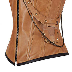 Corset amincissant de haute qualité sans couture pour femme, gaine sculptante en caoutchouc, dernière collection, vente en gros, corset en cuir Steampunk pour femme - Product Image 5