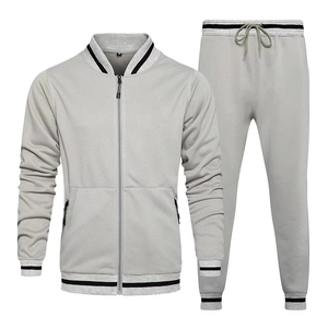 Survêtement pour homme très vendu, couleur unie, ensemble 2 pièces, survêtement en jersey de coton pour unisexe - Product Image 1
