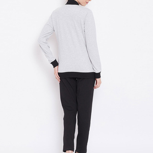 Nouveaux survêtements décontractés légers pour femmes avec taille élastique et cordon de serrage, épaules tombantes, respirants et tendance pour l'entraînement - Product Image 3
