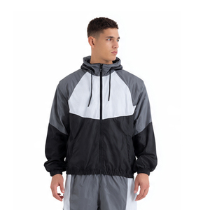 Lightweight Nylon Waterproof Hooded Printed <b>Windbreaker</b> Tracksuit Rain Jacket Track Pants Set Custom <b>Women's</b> Casual Solid - Product Image 3