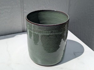 Porte-ustensiles en porcelaine de qualité supérieure, glaçure mouchetée, large ouverture, paroi épaisse, résistant aux chocs, organisateur de rangement pour comptoir de cuisine - Product Image 3
