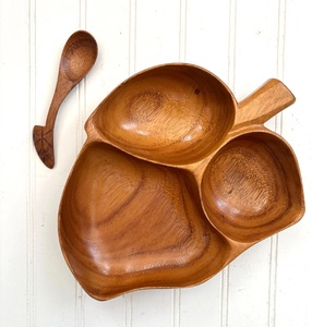 Wood Dry Fruit Tray With Handle Rustic Design Fruit Theme Decorative Platter Luxurious Wood Dry Fruit Tray - Product Image 1