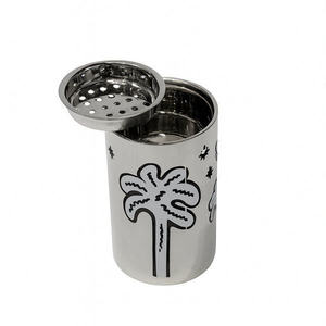 Encensoir architectural contemporain Mabkhara blanc métallisé pour résine d'Oud et encens - Product Image 5