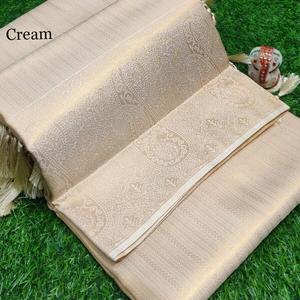 Sari en soie KUBERA PATTU fantaisie avec blouse non cousue pour - Product Image 1