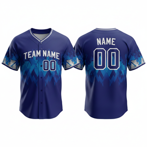 Camiseta de Béisbol Personalizada Premium, Transpirable, de Secado Rápido, 100% Poliéster, Sublimada, con Cuello en V, Unisex, Talla Grande - Product Image 1