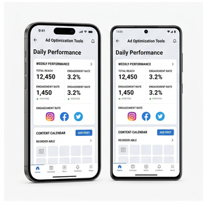 Application de gestion des publicités Royalcraft – Gestion des campagnes, suivi des publicités, contrôle du budget et analyse des performances iOS/Android - Product Image 3