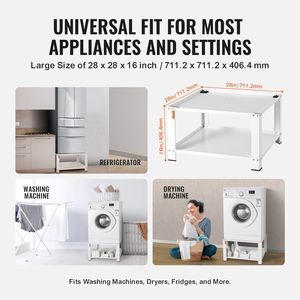 <b>Laundry</b> Pedestal Storage Shelf Universal Fit 660lbs Capacity 28"Lx28"Wx16"H <b>Stand</b> Platform for Washer Dryer 660 Lbs Capacity - Product Image 4