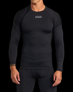 Custom No Gi Nylon Elastane Rash Guard With Muscle Support Raglan Sleeves And Custom Chest Logo Short Sleeve <b>Compression</b> <b>Shirt</b> - Product Image 3