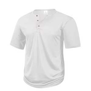 Men's Dark Gray Short Sleeve <b>Henley</b> T-<b>Shirt</b> Regular Fit Knitted Solid Color Casual Style O-Neck Design - Product Image 4