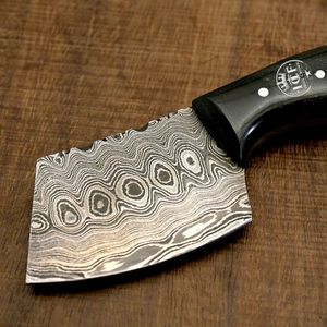 Couteau de cuisine professionnel Damas, couteau à découper la viande, hachoir ergonomique, fournisseur pour restaurants - Product Image 1