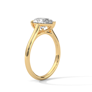 Anillo de Diamantes Cultivados en Laboratorio de Oro de 14K, Anillo de Compromiso de Oro Sólido de 18K para Mujer, Estilo Clásico, Certificado IGI, Anillo de Compromiso, Aniversario - Product Image 6