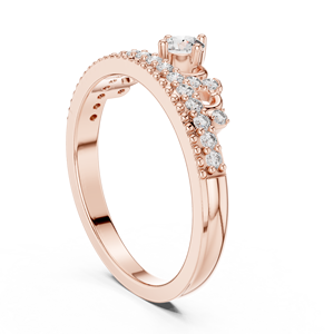 Embellished <b>life</b> 14K Solid Gold Diamond Engagement <b>Ring</b> for Women with Solitaire Design - Product Image 2