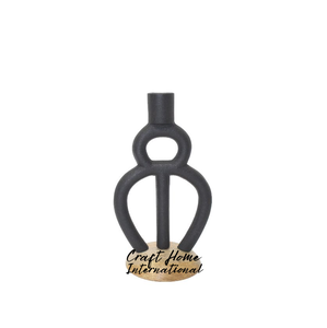 Porte-bougie en aluminium de style nordique, fait à la main, imprimé UV, imperméable, décoration minimaliste scandinave moderne, décoration de la maison - Product Image 2