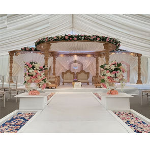 Mandap de Fibra para Decoración de Bodas Indias, Mandap Personalizable para Eventos, Nuevo, Elegante y Duradero - Product Image 1