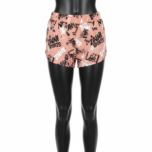 Shorts de mujer de alta calidad, material de poliéster y spandex, ligeros, elásticos, con logo impreso por sublimación. - Product Image 1