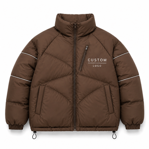 Custom <b>Men's</b> <b>Long</b> Puffer Jacket Thermal Hooded Winter <b>Coat</b> OEM Clothing Manufacturer - Product Image 4