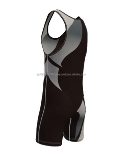 Wholesale Custom Sublimation Knitted Print 100% Cotton Eco-Friendly Breathable High Quality <b>Mens</b> Wrestling <b>Singlet</b> - Product Image 3