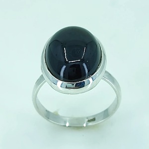 Black Onyx <b>Ring</b> 925 Sterling <b>Silver</b> Handmade Boho <b>Statement</b> Promise <b>Ring</b> for Women Natural Oval Black Onyx <b>Ring</b> July Birthstone - Product Image 5