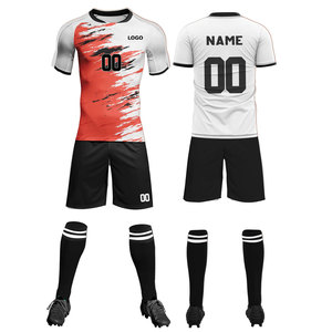 Ensemble de maillots de football personnalisés en polyester pour hommes, uniforme de football avec impression numérique, vêtements d'été pour hommes avec faible MOQ - Product Image 1