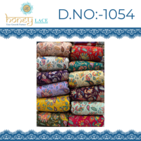 Tissu crêpe naturel HONEY LACE de haute qualité, non tissé, tricoté chaîne, poids moyen 110 GSM, polyester/nylon/métallique, pour mariage et vêtements pour filles