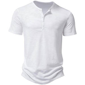 T-shirt Henley pour homme, tissu léger, fabrication sur mesure, faible MOQ, prix d'usine, expédition mondiale, qualité garantie - Product Image 2