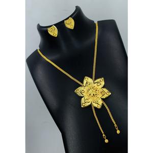 Necklace With Earrings <b>Jewellery</b> <b>Set</b> Goldplated Pure Brass High Quality Uae Dubai Necklace Design Necklace <b>Jewellery</b> <b>Set</b> - Product Image 4