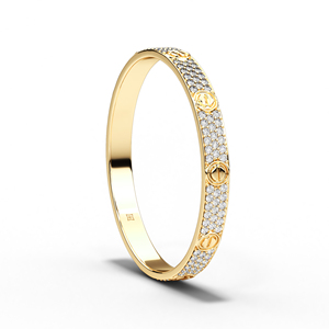 Pulseras de Corte Redondo con Diamantes Creados en Laboratorio, Brazalete de Joyería Fina con Certificación IGI y Claridad VVS para Mujer en Venta - Product Image 1