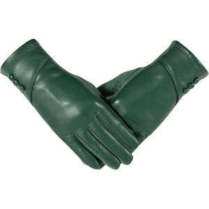 Gants de conduite en cuir tendance pour hommes avec doublure en peau de mouton et découpe pour écran tactile pour une utilisation facile du téléphone - Product Image 1