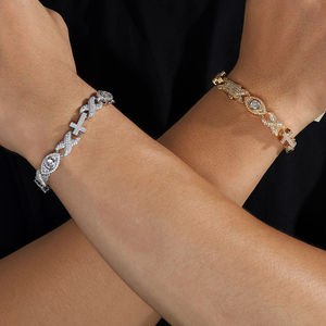 Bracelet pour homme en argent 925 avec diamants Moissanite, bracelet à maillons glacés, chaîne pavée de luxe, bijoux hip-hop légers, cadeau pour homme - Product Image 6