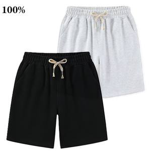 Shorts d'été décontractés pour hommes, coupe droite ample, 100 % coton respirant, séchage rapide, taille plus, longueur genou, fabriqués en usine OEM - Product Image 1
