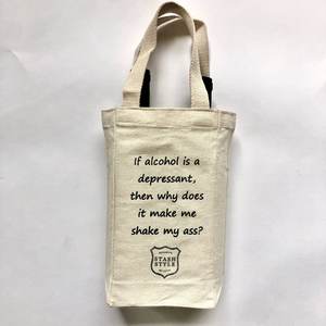 Bolsa de Mano Extra Grande de Lona de Algodón Orgánico Reciclable en Oferta con Logotipo Personalizado - Bolsa de Compras y Vino Resistente - Product Image 5