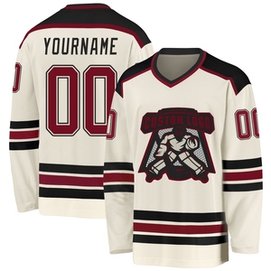 Wholesale Best Selling <b>Top</b> Quality Direct Industry Custom <b>Camo</b> Vintage USA Flag-Red Salute To Service Hockey Jersey - Product Image 2