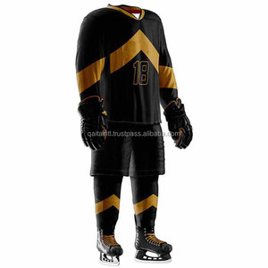 Ropa de hockey sobre hielo transpirable para adultos con camisetas de hockey sobre hielo impresas por transferencia de calor automatizada para adultos Hockey de poliéster 100% - Product Image 2