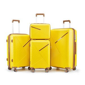 Set di valigie leggere espandibili 4 pezzi 14/20/24/28 pollici doppio 360 gradi Mute ruote durevoli materiali PP lucchetto TSA - Product Image 1