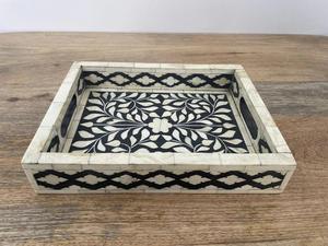 Plateau Feng Shui de Luxe Fait Main Écologique avec Incrustations en Os – Design Décoratif Élégant, Qualité Supérieure pour la Maison et la Cuisine (Idéal pour Servir) - Product Image 4