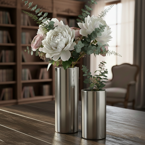 Juego de Jarrones Rectangulares de Aluminio Ecológicos Modernos, Jarrón Decorativo Minimalista de Lujo para el Hogar, Centro de Mesa para Bodas - Product Image 2