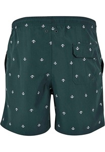 Unisex Anchor Print Drawstring Quick Dry Breathable Eco-Friendly Four-Way <b>Stretch</b> Anti-Bacterial Beach <b>Shorts</b> Mid Waist Trunks - Product Image 4