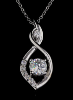 Conjunto de Collar con Colgante de Diamante Cultivado en Laboratorio, Chapado en Oro de 18K, Certificado IGI, Elegante y de Lujo, Collar Solitario para Mujer, Ecológico y Ético