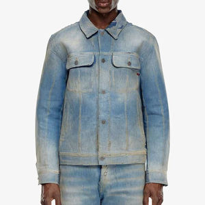 Chaquetas Bomber Casuales, Cortavientos de Moda Urbana para Hombre, Chaquetas Vaqueras Sólidas, Chaqueta de Mezclilla de Algodón Estilo Cowboy para Hombre - Product Image 4