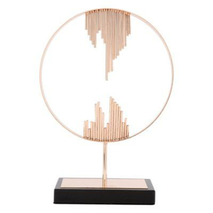 Escultura Metálica de Alta Calidad, Diseño Moderno de Montaña Dorada, Estatua para Decoración de Hogar u Oficina, Adorno de Lujo, Regalo Artesanal - Product Image 1