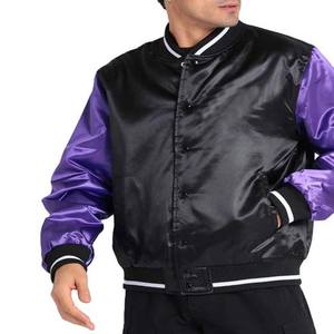 Chaquetas de béisbol de satén al por mayor, chaquetas universitarias de béisbol bordadas, chaqueta de béisbol universitaria para hombre, ropa deportiva para adultos, todas las tallas - Product Image 5