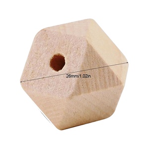 ลูกปัดไม้รูปทรงและขนาดผลิตด้วยมือทำจากไม้ลูกปัดทำจากไม้สีและกำหนดรูปร่างได้เอง - Product Image 1