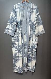 Kimono de Algodón con Estampado Indio, Cuello en V, Manga Larga, Elegante Bata de Estar por Casa, Ropa Casual para Mujer, Verano, Primavera, Secado Rápido - Product Image 6