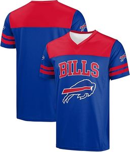 Camiseta Deportiva Personalizada con la Bandera Americana, Azul y Amarilla, Cuello en V, Manga Corta, Logotipo Oficial, Colores del Equipo - Product Image 5