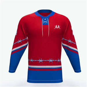 Jersey de Hockey sobre Hielo en Stock en Grandes Cantidades, Jersey de Hockey sobre Hielo para Hombre, Personaliza Tu Propio Jersey Deportivo - Product Image 1
