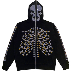 High demanding stylish custom design <b>Men</b> Rhinestone Hoodie Premium Streetwear <b>Pullover</b> With Crystal Design <b>Men</b> Rhinestone Hoodie - Product Image 3
