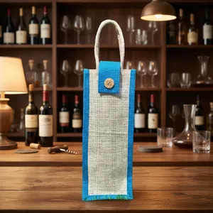 Bolsa de Yute de Primera Calidad para Botellas, Duradera, Ecológica y Reutilizable, para Vino, Bebidas y Regalos - Product Image 3